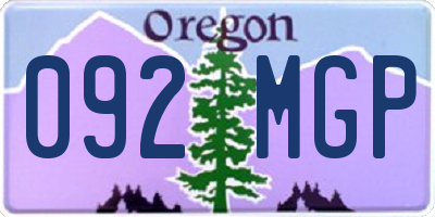 OR license plate 092MGP