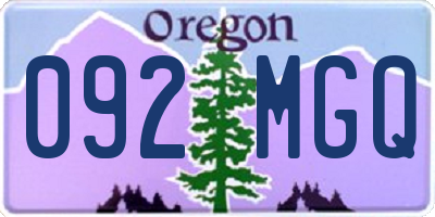 OR license plate 092MGQ