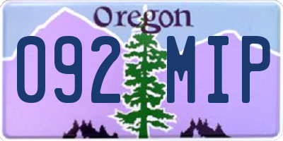 OR license plate 092MIP