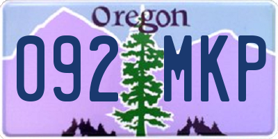 OR license plate 092MKP
