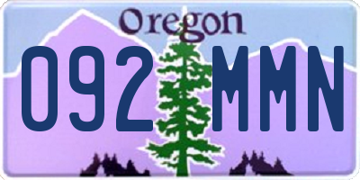 OR license plate 092MMN