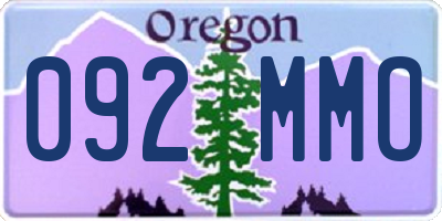 OR license plate 092MMO