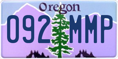 OR license plate 092MMP