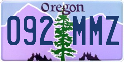 OR license plate 092MMZ