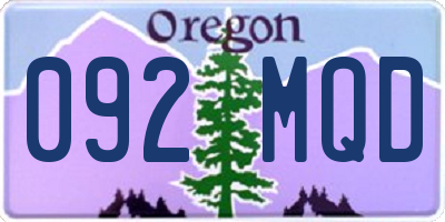 OR license plate 092MQD