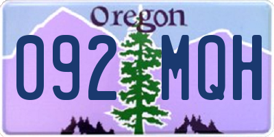 OR license plate 092MQH