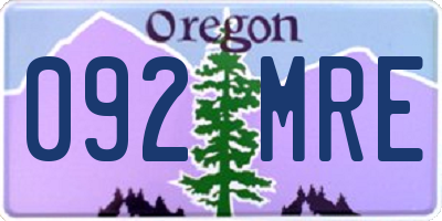 OR license plate 092MRE