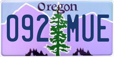 OR license plate 092MUE