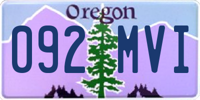 OR license plate 092MVI