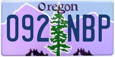 OR license plate 092NBP