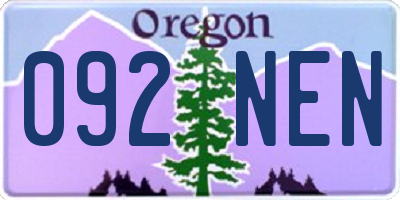 OR license plate 092NEN