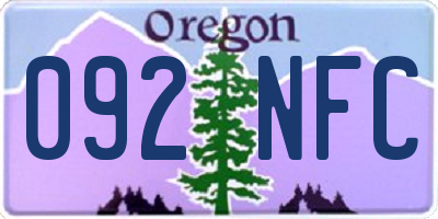 OR license plate 092NFC
