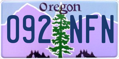 OR license plate 092NFN