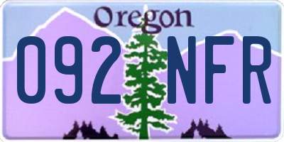 OR license plate 092NFR