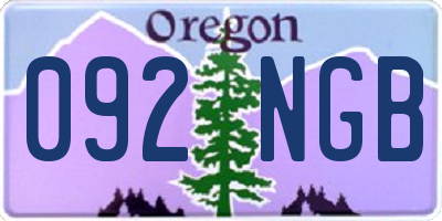 OR license plate 092NGB