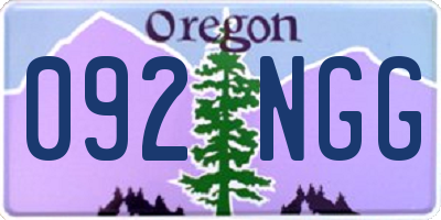 OR license plate 092NGG
