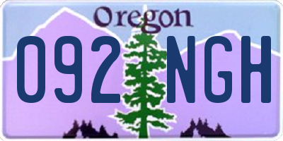 OR license plate 092NGH