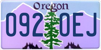 OR license plate 092OEJ