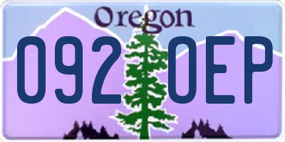 OR license plate 092OEP