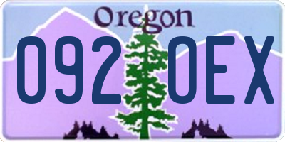 OR license plate 092OEX