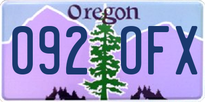 OR license plate 092OFX