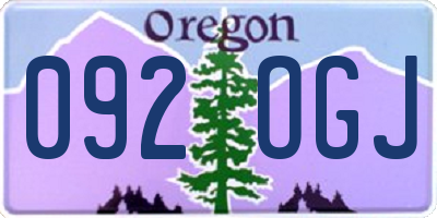OR license plate 092OGJ