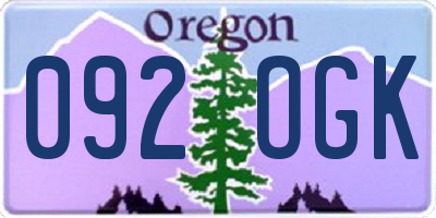 OR license plate 092OGK