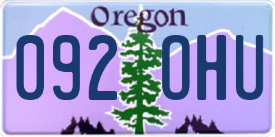 OR license plate 092OHU