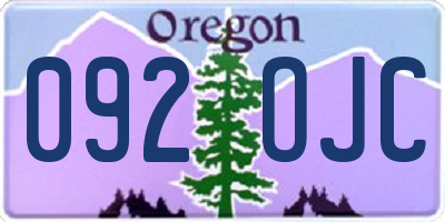 OR license plate 092OJC
