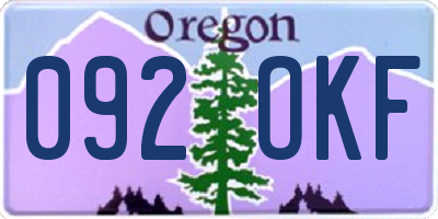 OR license plate 092OKF