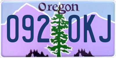 OR license plate 092OKJ