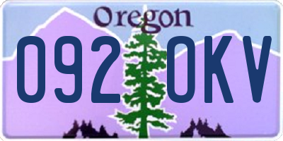 OR license plate 092OKV