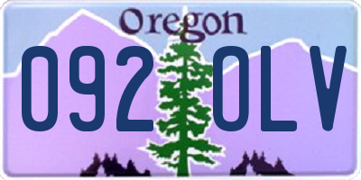 OR license plate 092OLV