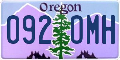 OR license plate 092OMH