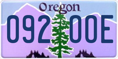 OR license plate 092OOE