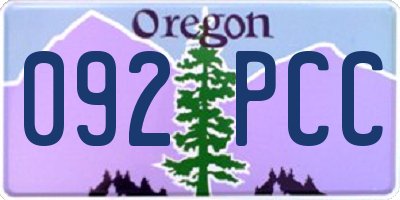 OR license plate 092PCC