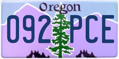 OR license plate 092PCE