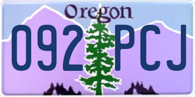 OR license plate 092PCJ