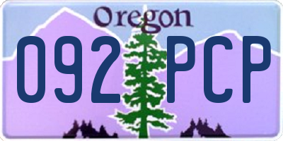 OR license plate 092PCP