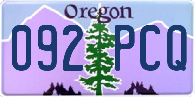 OR license plate 092PCQ