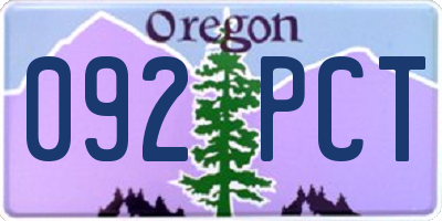 OR license plate 092PCT