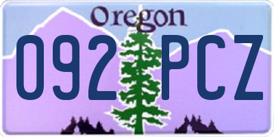 OR license plate 092PCZ