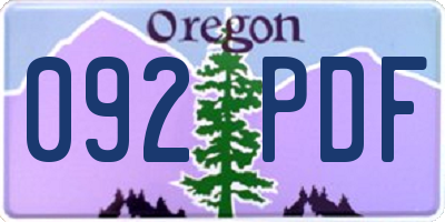 OR license plate 092PDF