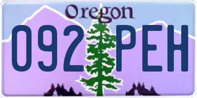 OR license plate 092PEH