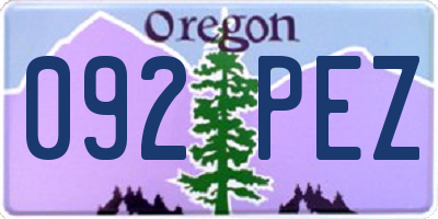 OR license plate 092PEZ