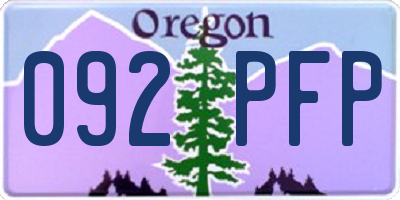 OR license plate 092PFP