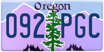 OR license plate 092PGC