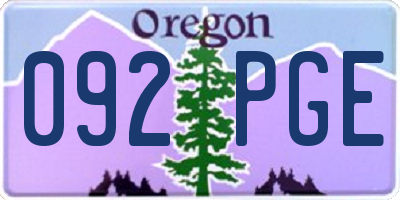 OR license plate 092PGE