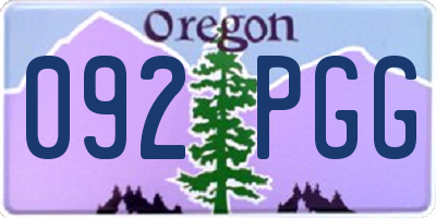 OR license plate 092PGG