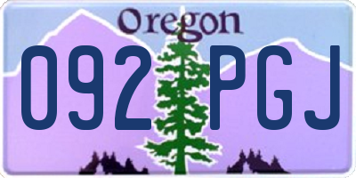 OR license plate 092PGJ
